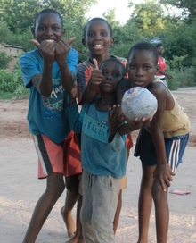 Junge Fussballer in Sambia